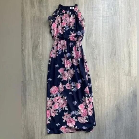 XSP Navy Floral Halter Maxi Dress - Picture 3 of 8